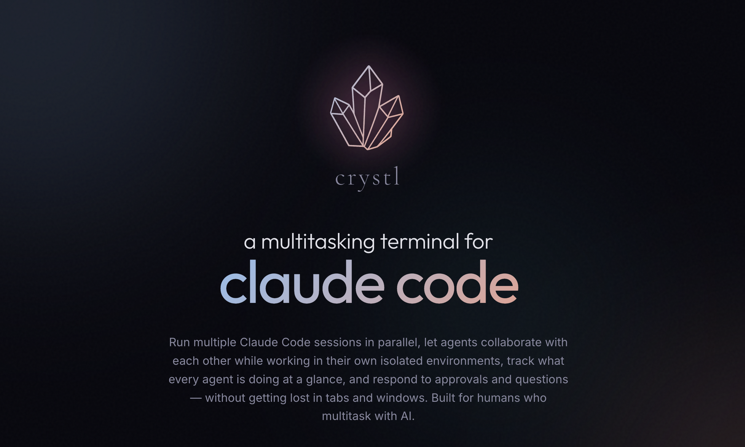 Crystl terminal app